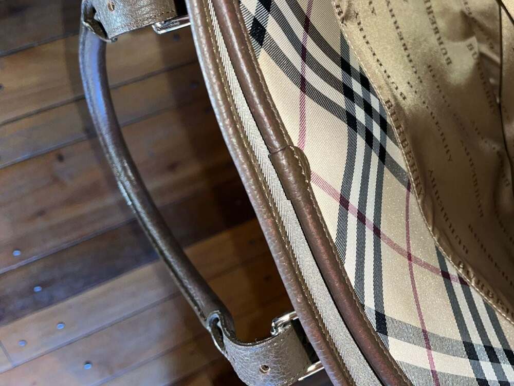 Burberry Blue Label Nova Check Canvas and Leather Shoulder Bag Tote - Picture 8 of 12
